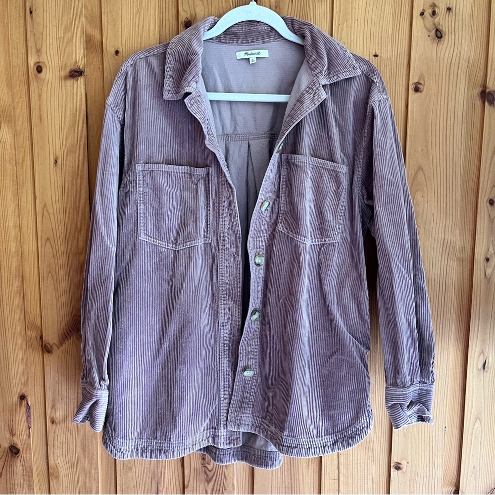 Madewell Mauve Corduroy Shacket